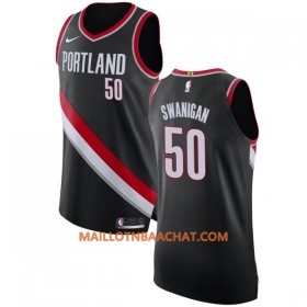 Maillot NBA Portland Trail Blazers Caleb Swanigan 50 Nike 2017-18 Noir Swingman - Homme